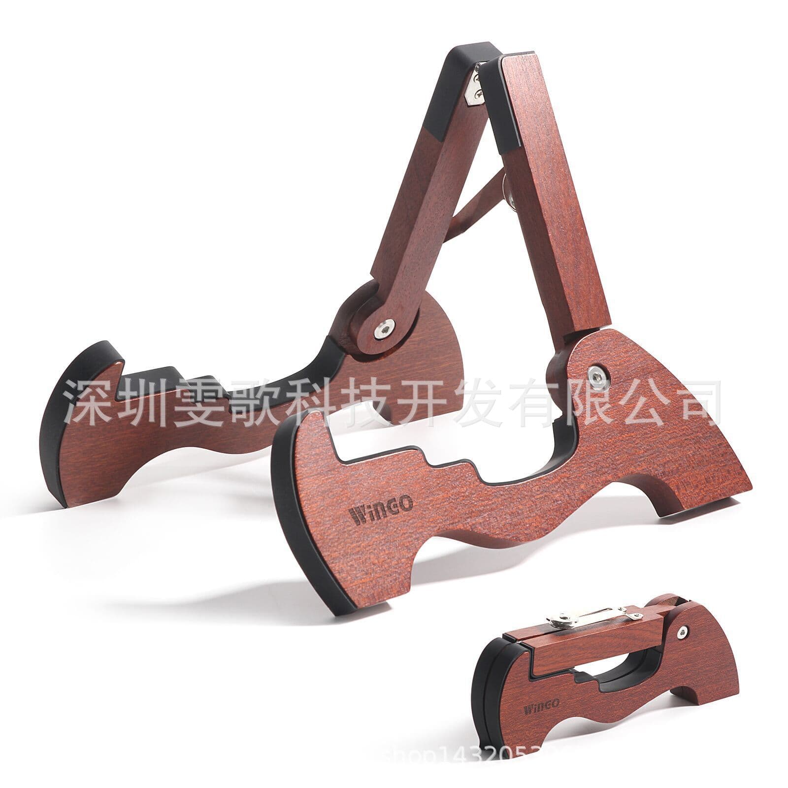 Solid Wood Folding Guitar Stand for Acoustic Classical Guitar, Vertical Home Bass Stand, Foldable Electric Guitar Base