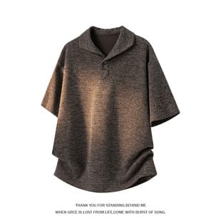 Old Money Style Retro Suit Men's Summer New Fashion Youth Slim Loose Short Sleeve Long Pants Two-Piece Set