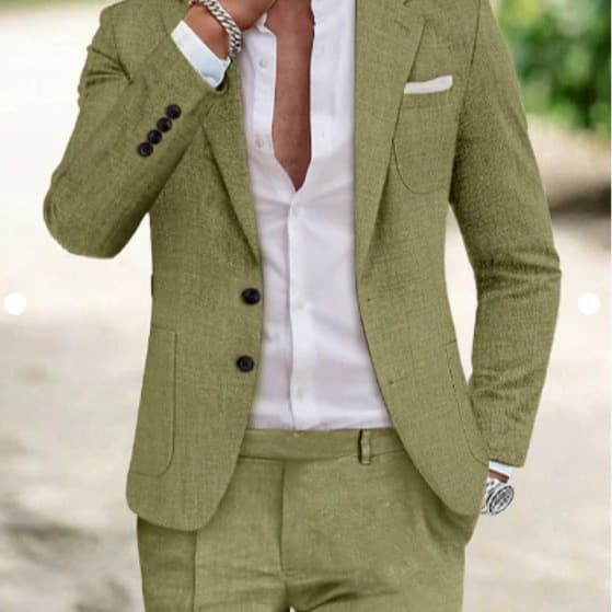Cross-border Trade 2025 Spring New Men's Digital Print Casual Suit Set Jacket Pants Two-Piece Set