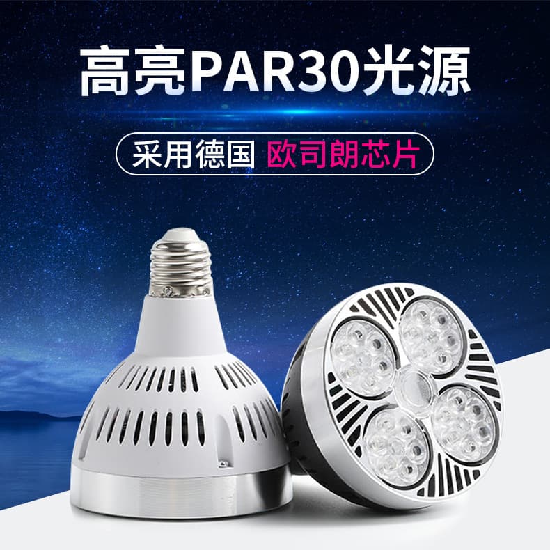 High Brightness PAR30 Commercial E27 Screw Base COB Light Source 45W 55W Clothing Store Track Spotlight LED Bulb