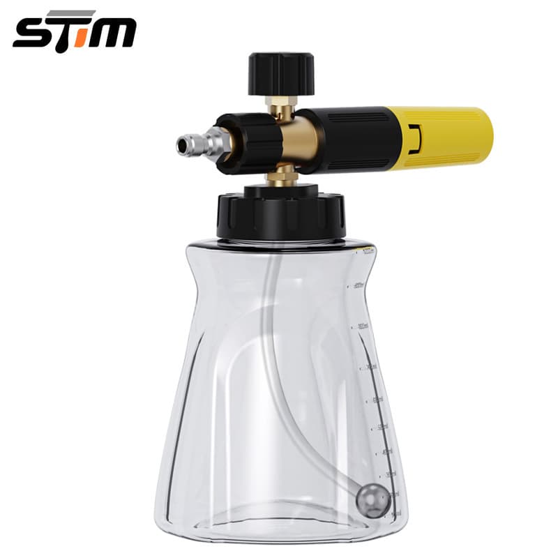 Cross-border New High Pressure Washer Foam Bottle 1000ML Taizhou Bottle Adjustable Fan Straight PA Bottle Spray Bottle
