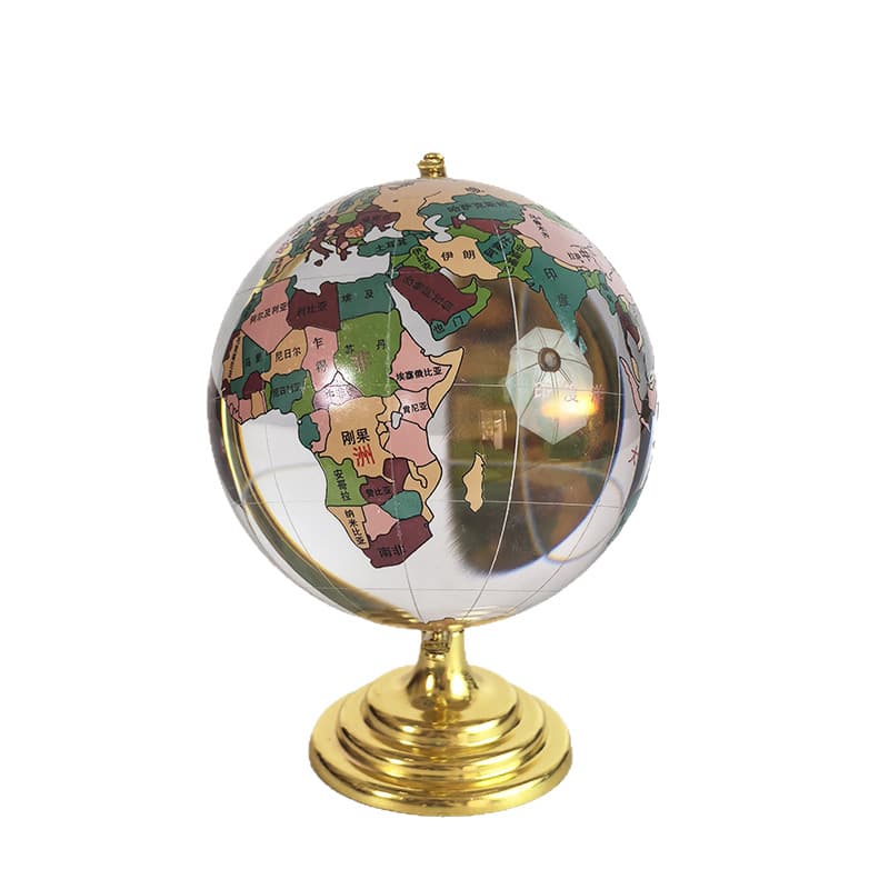 Factory Direct Stand Crystal Globe Colorful Simple Mini Desktop Ornament Home Decoration Student Gift