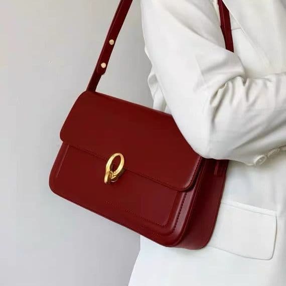 High Quality Vintage Red Bridal Wedding Bag 2023 New Commuter Underarm Bag French Niche Handbag Trendy