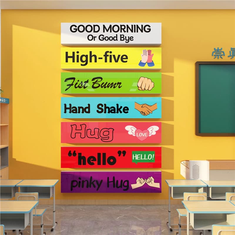English Corner Classroom Decoration Training Institution Environmental Innovation Work Kindergarten Care Class Cultural Wall Stickers