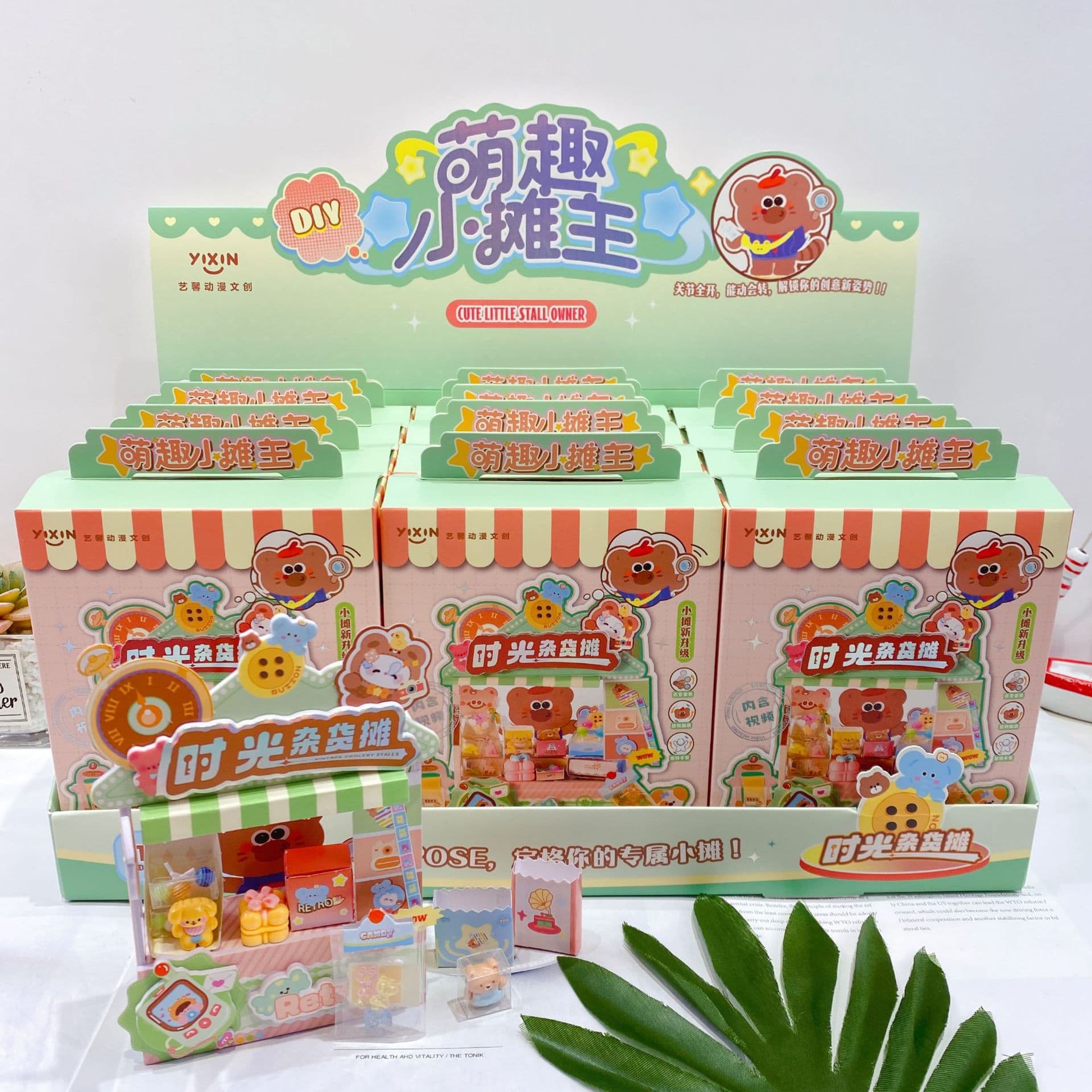 New creative DIY mini supermarket sales cabinet miniature accessories scene house handmade play house toys