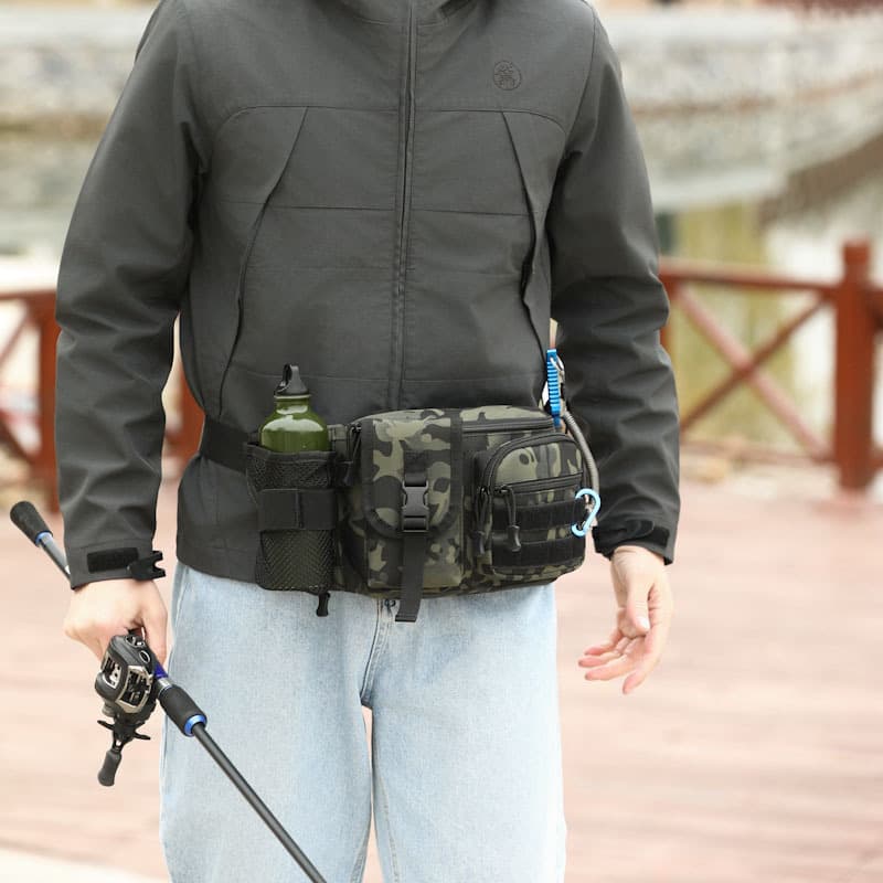 Men's Multifunctional Waist Bag Camouflage Tactical Wear-Resistant Construction Site Outdoor Hiking Cycling Motorcycle Travel Camouflage Work Bag
