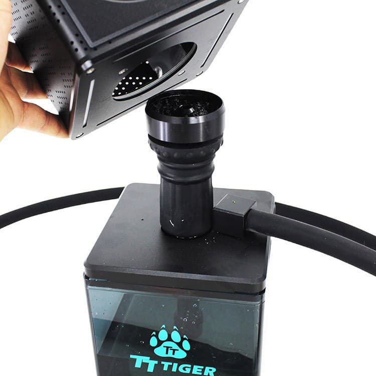 Smart Electronic Heating Hookah with Temperature Control, Acrylic Heated Hookah, Fast Heating Mouthpiece