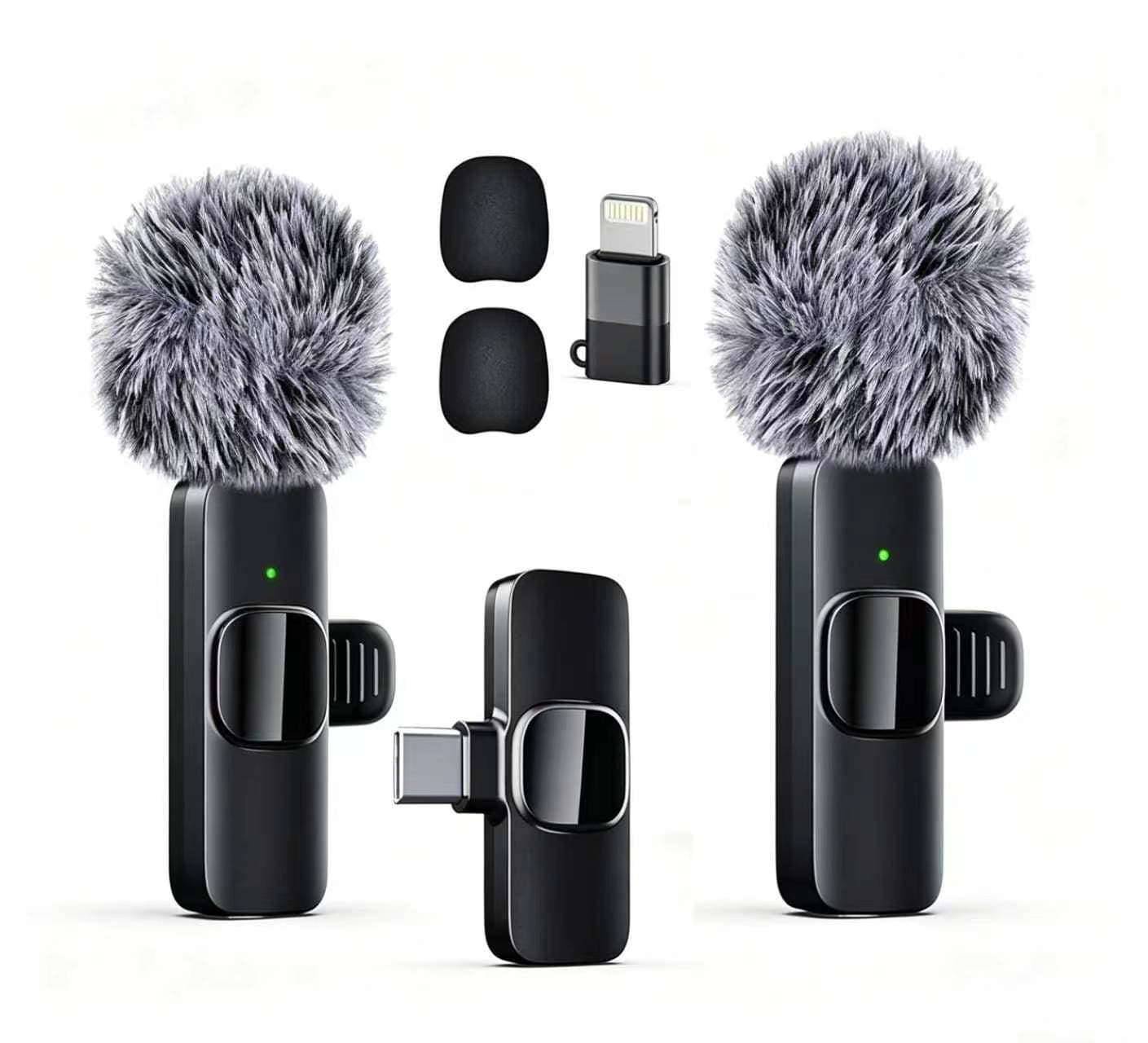 BYS Cross-Border Hot K9 Wireless Lavalier Microphone for Mobile Live Streaming, Video Recording, Short Videos, K1 Clip-on Mic