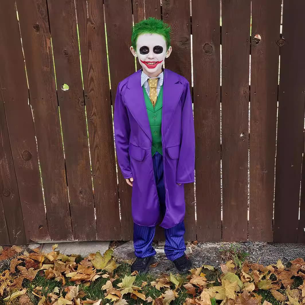 Batman Dark Knight Purple Joker Cos Suit Heath Ledger Cos Halloween Horror Ball Performance