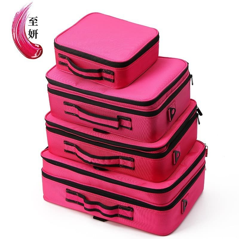 Large-capacity partition cosmetic case portable travel storage bag beauty salon, makeup and manicure special cosmetic bag