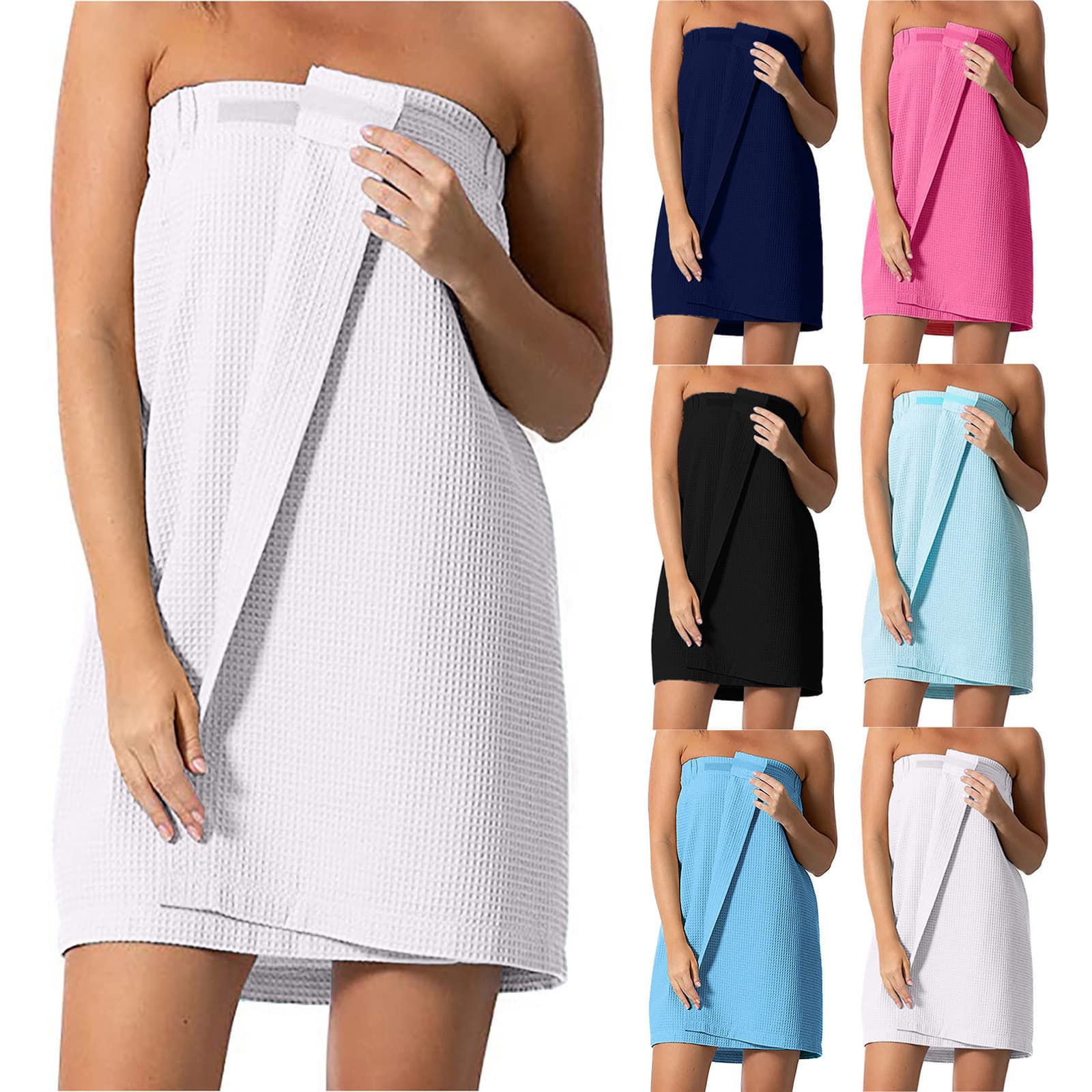 Cross-border microfiber women's bathrobe, absorbent and quick-drying strapless bathrobe, beach towel, home bath towel, hair dryer, body towel