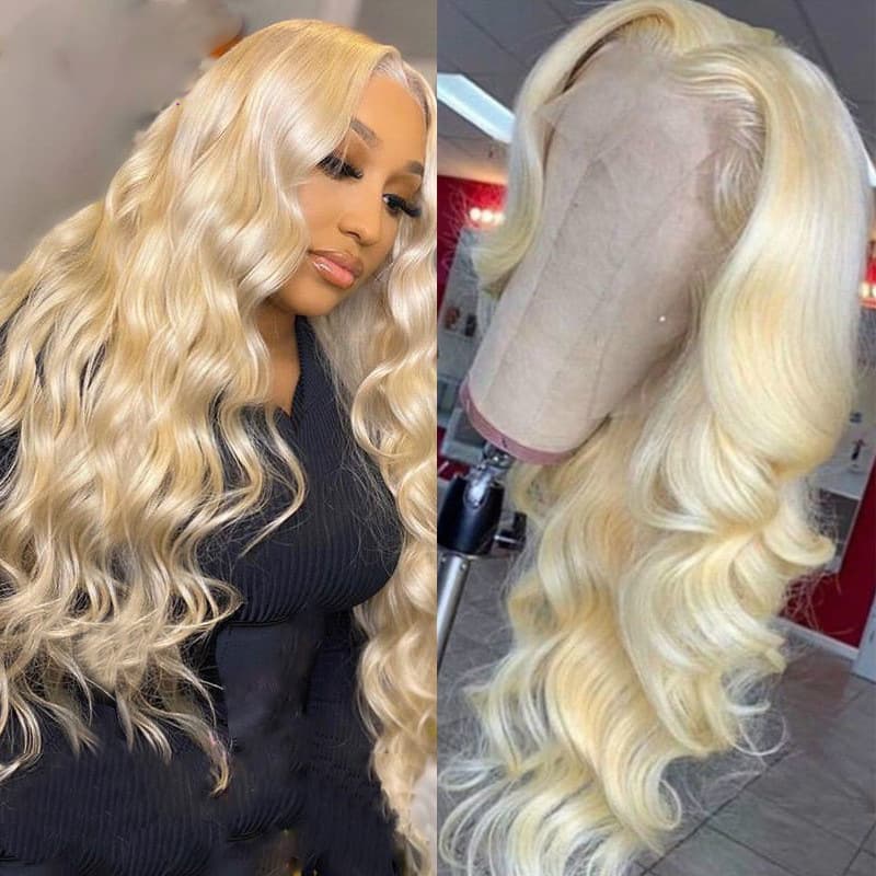 Women's Wig Middle Part Long Curly Blonde Big Waves Dyed Long Hair Synthetic Wig Amazon Factory Direct