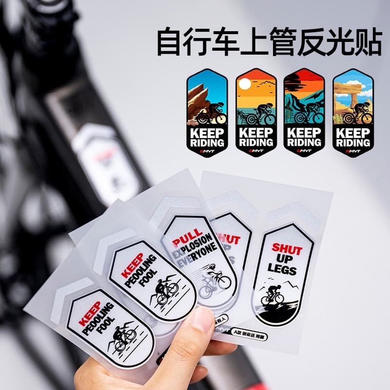 Bicycle Stickers Top Tube Crossbar Personalized Decals Decorative Road Bike Mountain Bike Bicycle Frame Waterproof Stickers Reflective