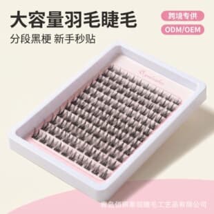 Cross-Border Single Cluster Hot Melt False Lashes Large Capacity Puppy Dog Eye 8-18mm DIY Self-Extension Feather Lashes