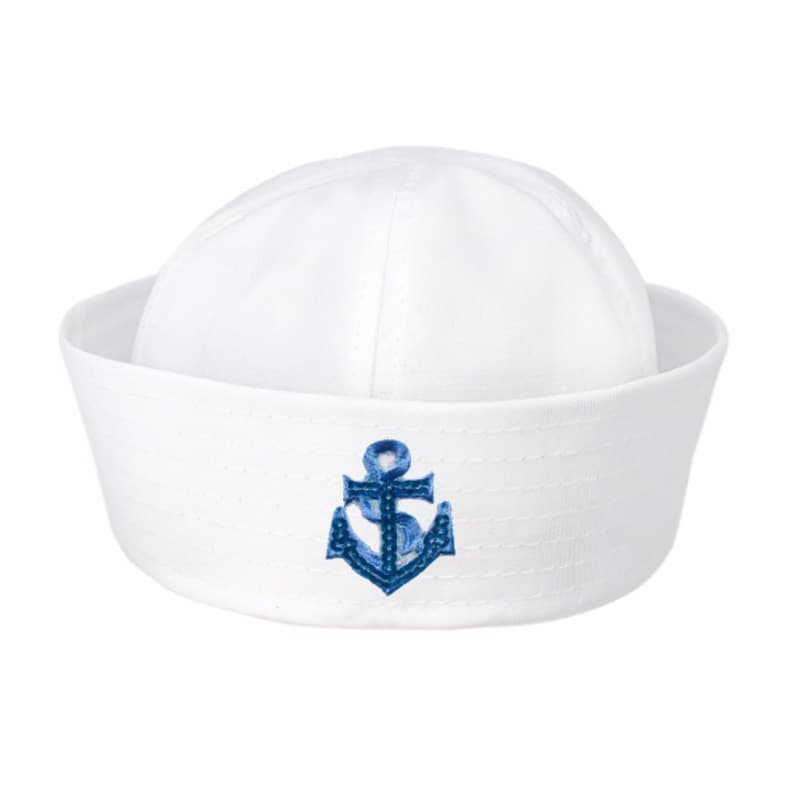 COSPLAY Sailor Hat Cross-border Blue and White Striped Captain Navy Hat Role Play Costume Accessory