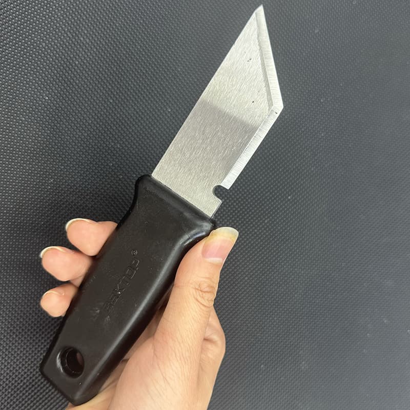 Stainless steel shoe repair knife, leather cutting tool with ABS plastic handle, sharp blade for specialized fabric and material cutting