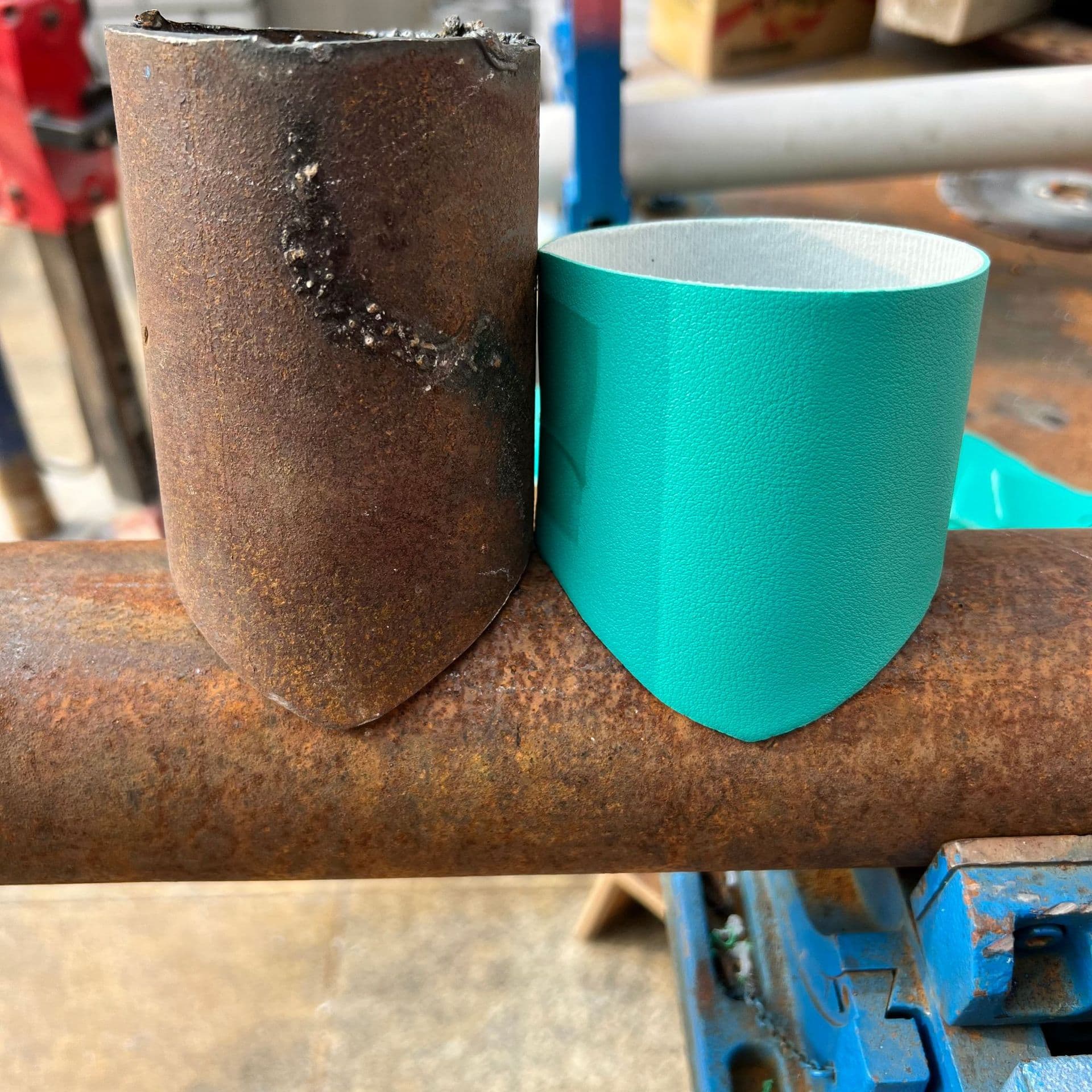 Teum bestseller labeling drop shipping new arrival round pipe saddle mouth alignment straight pipe tee layout marking mold.