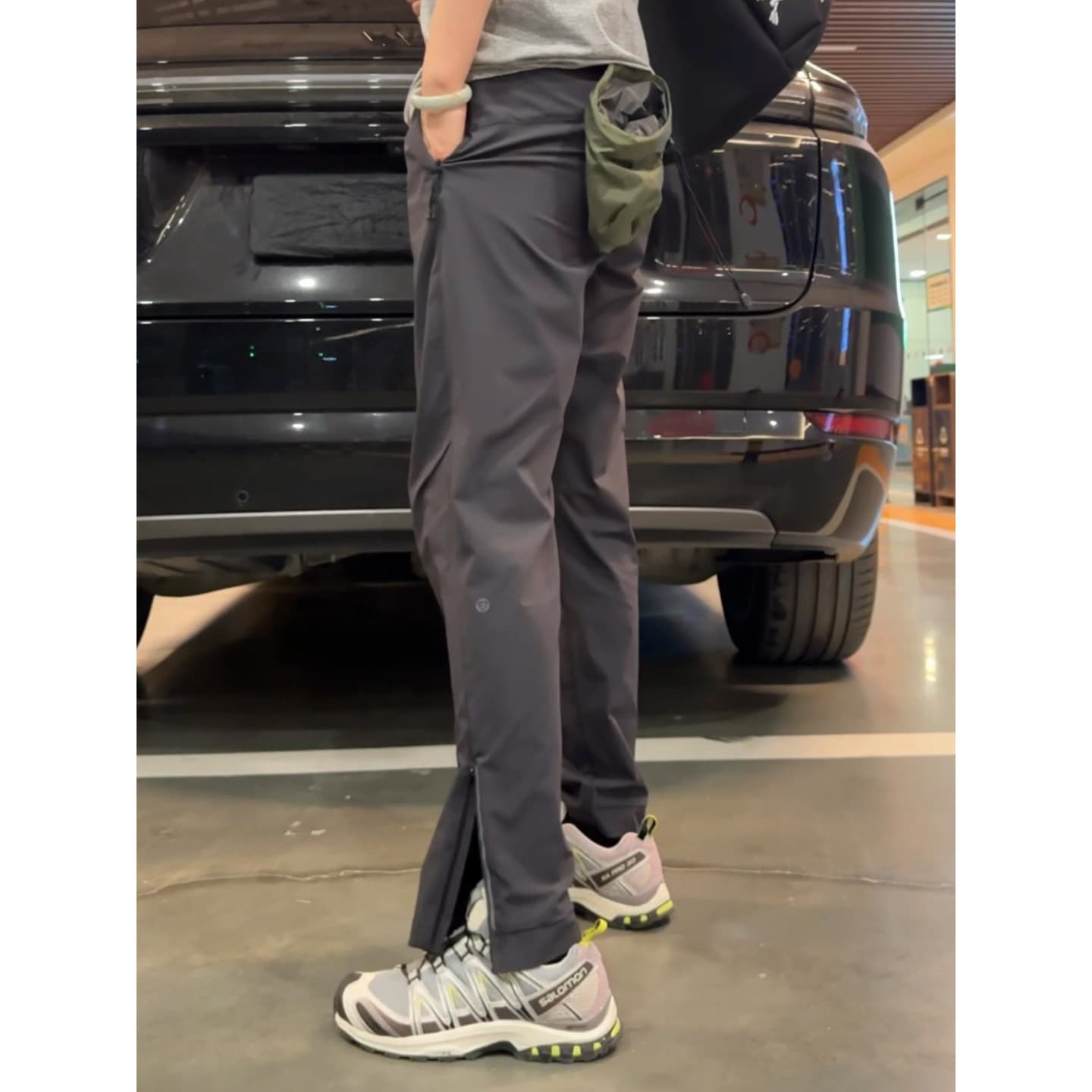 American Style Side Zipper Flared Pants for Men Summer Thin Ice Silk Quick-Dry Cargo Pants Tactical Outdoor Hiking Pants