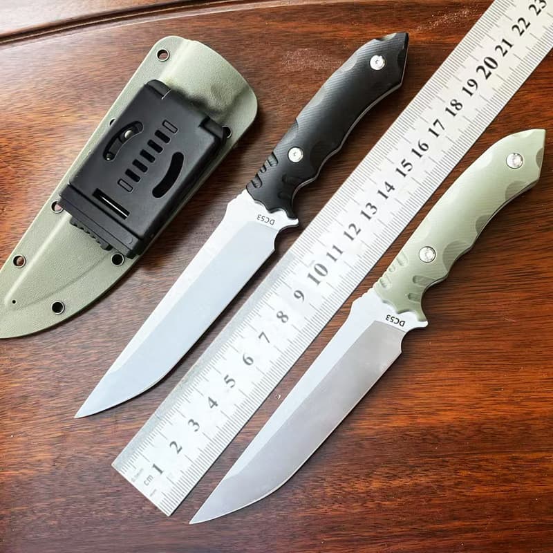 Cross-border Source Tactical Knife Outdoor Integrated Spine Knife Portable Self-Defense Straight Knife Camping Knife