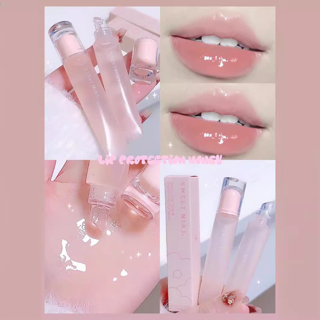 Sweetmint Lip Gloss Moisturizing Hydrating Base Lip Color Nourishing Nude Water Gloss Plump Lips Natural Look Fairness