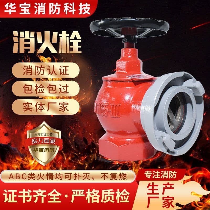 Indoor fire hydrant fire hydrant rotating type pressure reducing stabilized double outlet hydrant rotating indoor DN65 outdoor fire hydrant
