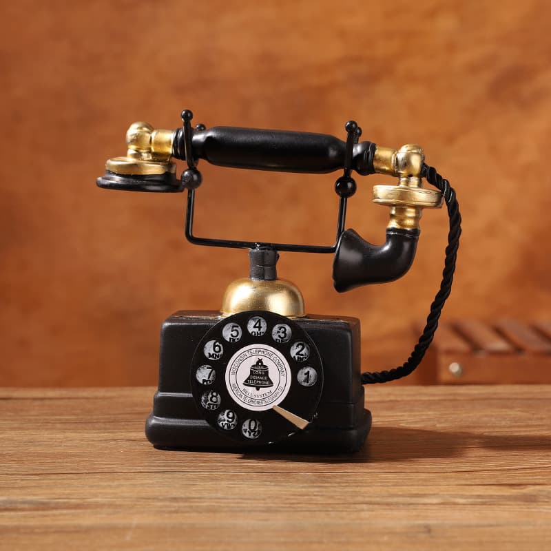 Vintage American Telephone Ornament, Bar Photography Prop, Retro Telephone Model, Living Room Wine Cabinet Decoration