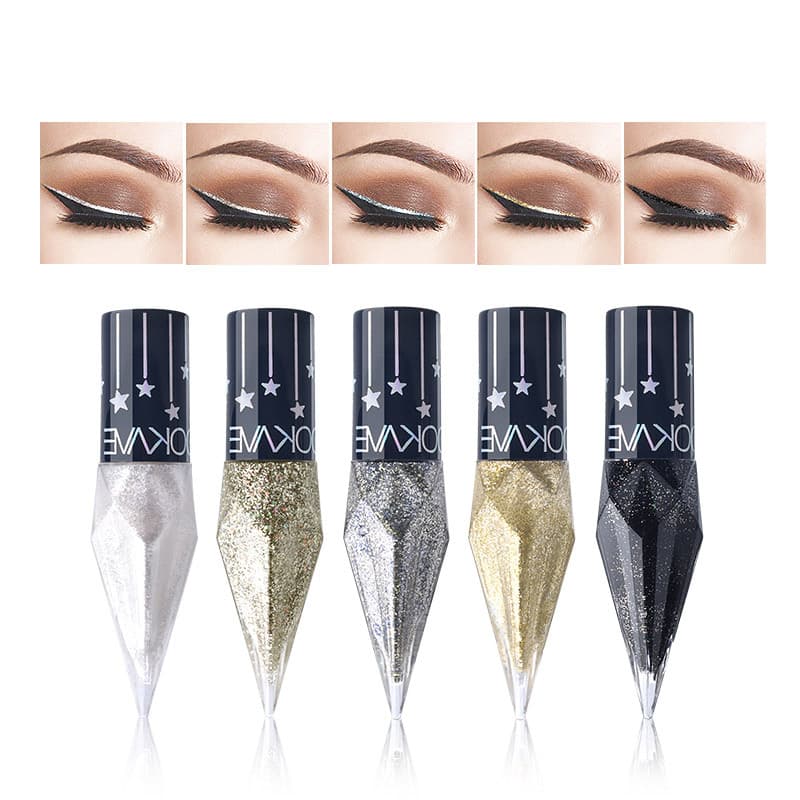 LOOKAVE Cosmetics Eyeliner Starry Sky Shimmer Liquid Eyeliner Diamond Pearl Eyeliner Pen LK48E Single