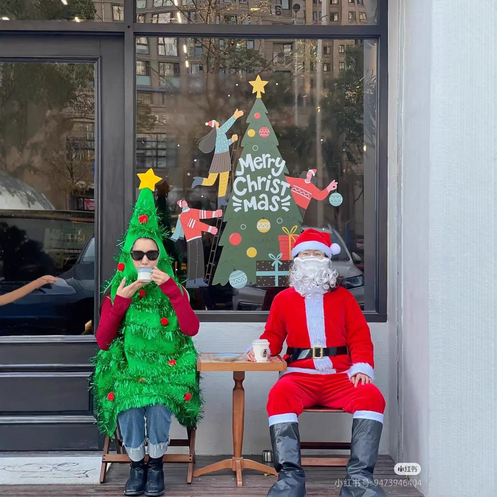Christmas Tree Costume for Adults and Toddlers, Christmas Tree Dress-Up for Christmas Performance, Santa Costume, Realistic Christmas Tree