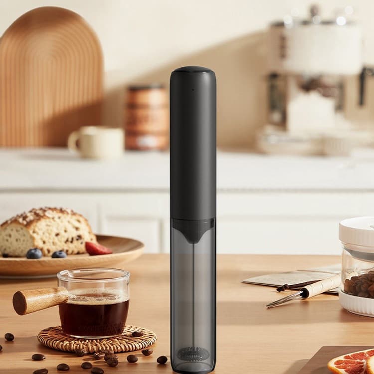 Electric Rechargeable Milk Frother, Handheld Foam Maker for Coffee, Milk Frothing, Stirring, and Storage, Home Use