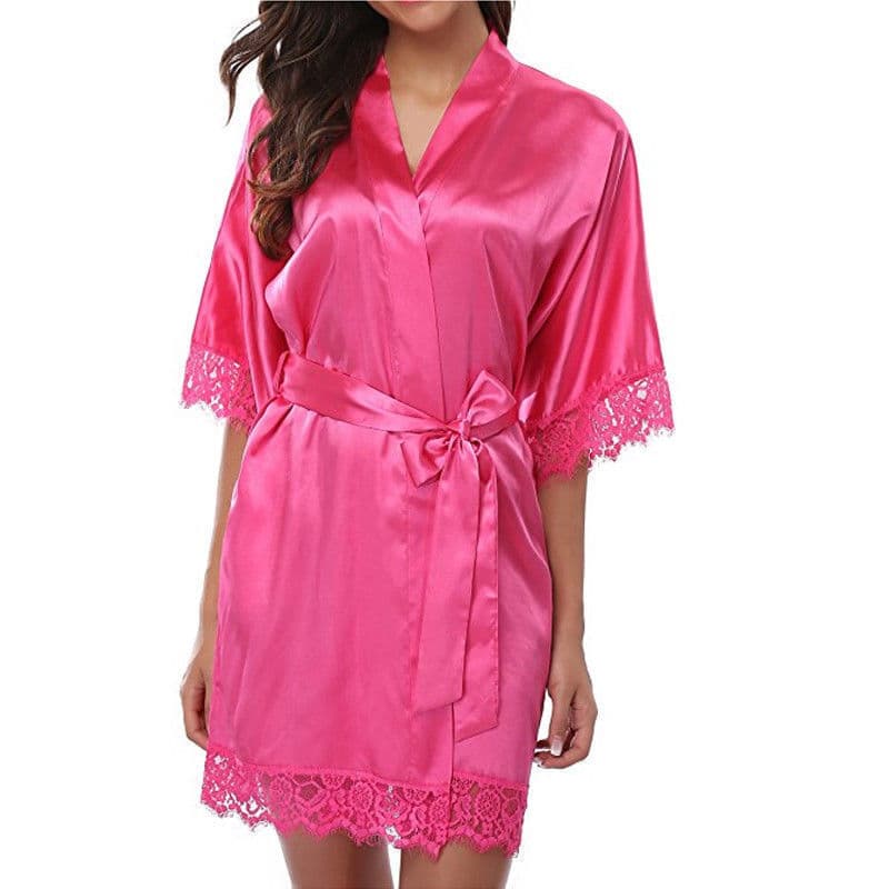 Overseas Trade European and American Women's Plus Size Amazon Sexy Sleepwear Robe Bathrobe Loose and Stretchy Bathrobe Nightgown