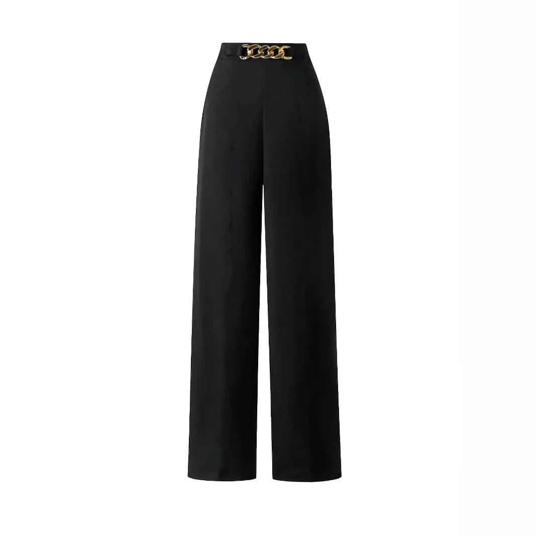 European and American cross-border exclusive Amazon women's suit pants casual trousers spring and summer new ready-made high-waist decorative buckles