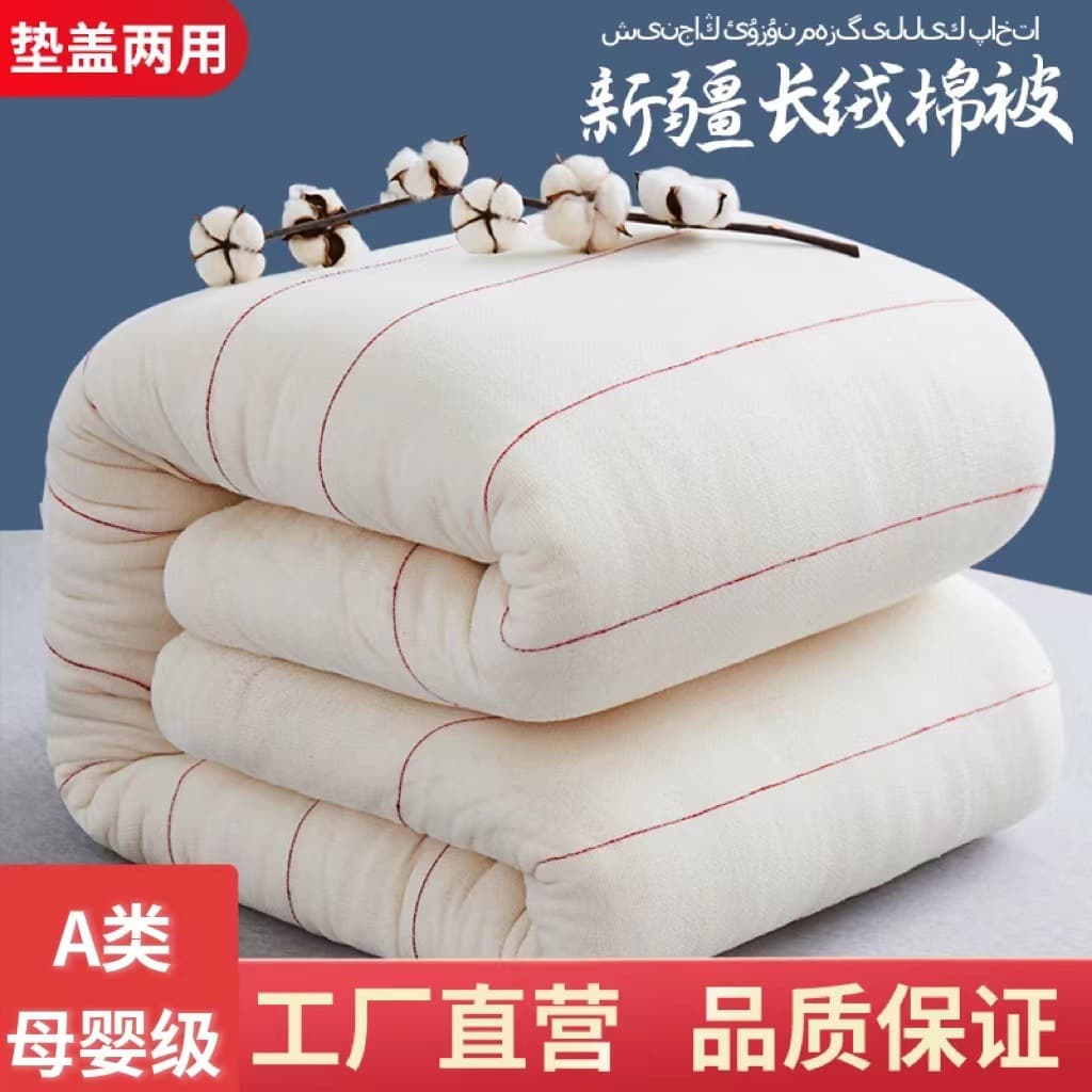 Xinjiang Cotton Quilt All-Season Duvet Insert, Spring/Autumn Quilt Student Thickened 10 Jin Winter Duvet Insert, Cotton Batting Mattress Quilt, Cotton Wadding Wholesale