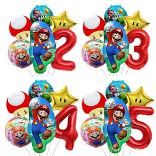 Cross-border Mario Foil Balloon Shaped Mario Theme Birthday Game Props Decoration Party Scene