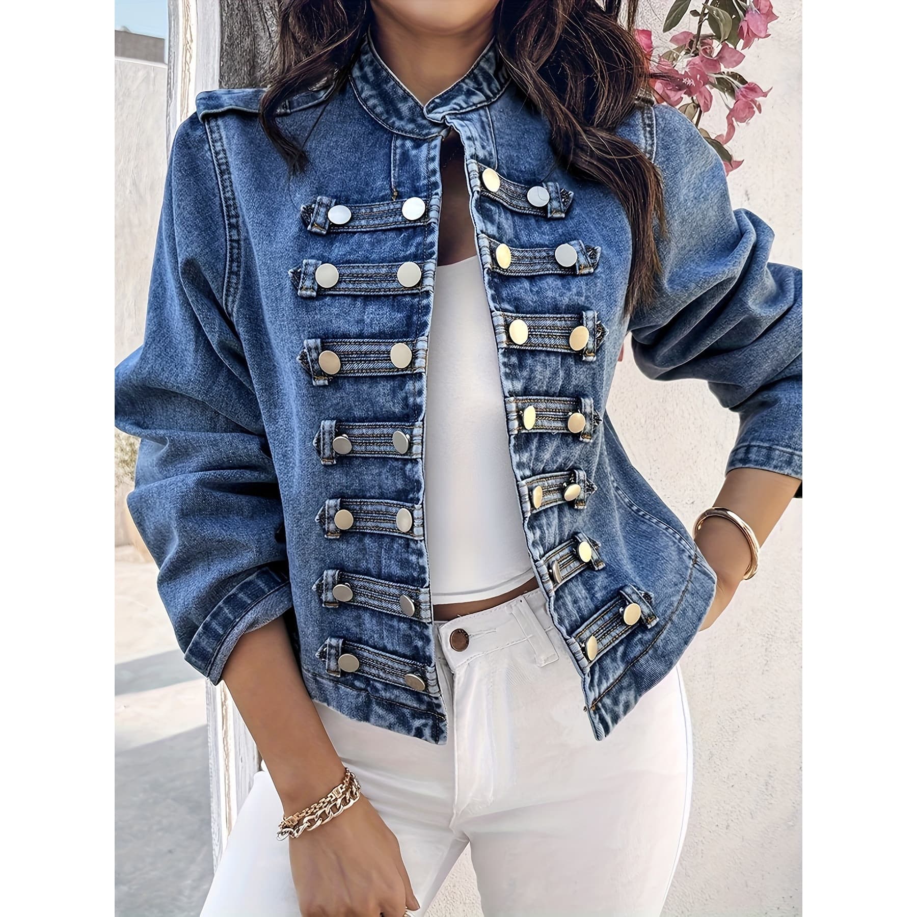 T 29854 Washed short denim jacket washed short denim jacket