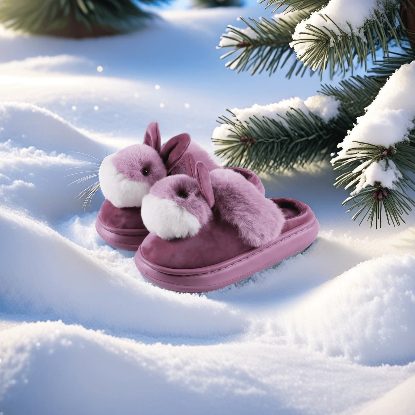 Warm Slippers for Men and Women Silent Thickened Thermal Slippers