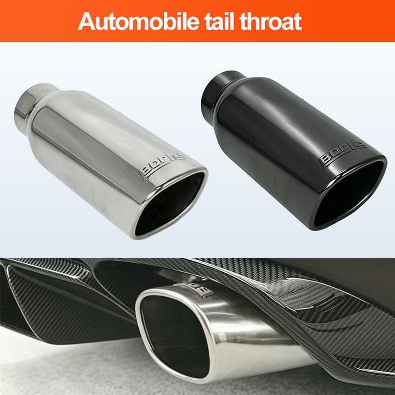 Stainless Steel Exhaust Pipe Tailpipe Modification Universal Straight Exhaust Bright Black/Silver Tail Tip Car Exhaust Pipe Decorative Accessories