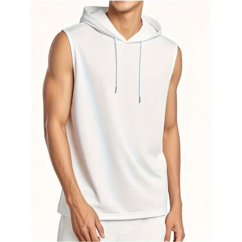 Amazon 2026 Men's Summer Slim Fit Hooded Vest Outdoor Commuter Stylish Jogging Sleeveless Top