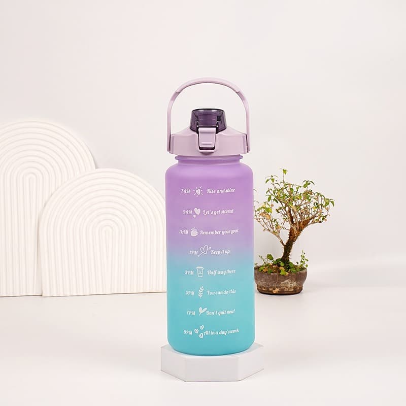 Gradient Plastic Cup 2L, Sports Simple High Appearance Outdoor Water Bottle, High Appearance Large Capacity Water Cup