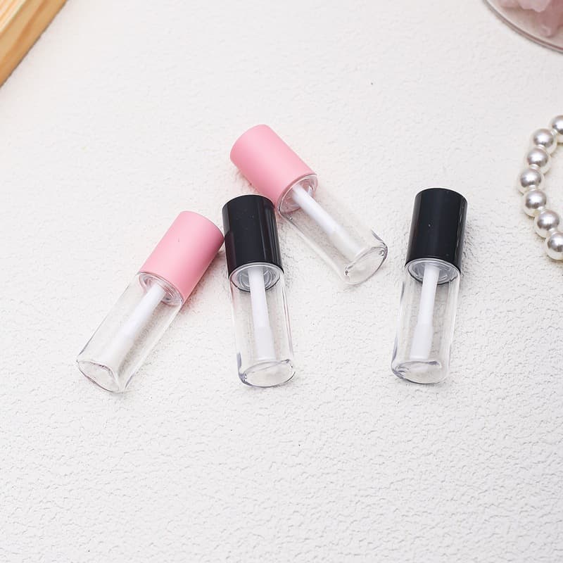 Factory direct sales mini sample refill bottle small round bottle small round tube lip glaze eyeliner oil bottle DIY repackage blow molding 3ml