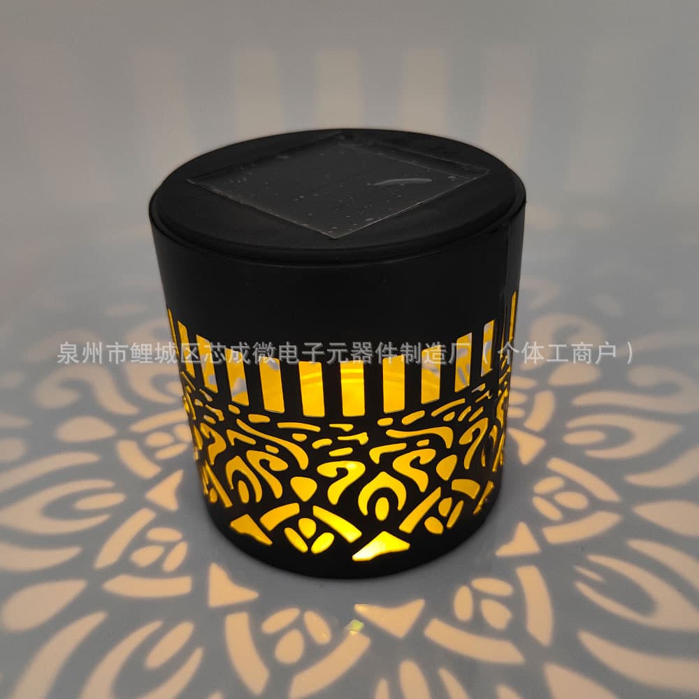 European solar lantern mandala wall lamp LED hollow light and shadow lawn lamp cross-border exclusive outdoor garden lamp