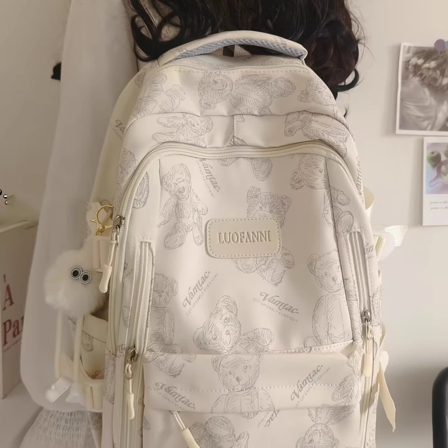 New Japanese Backpack for Middle School Girls, Simple Waterproof Ultra-Lightweight Large Capacity Laptop Backpack for College Students