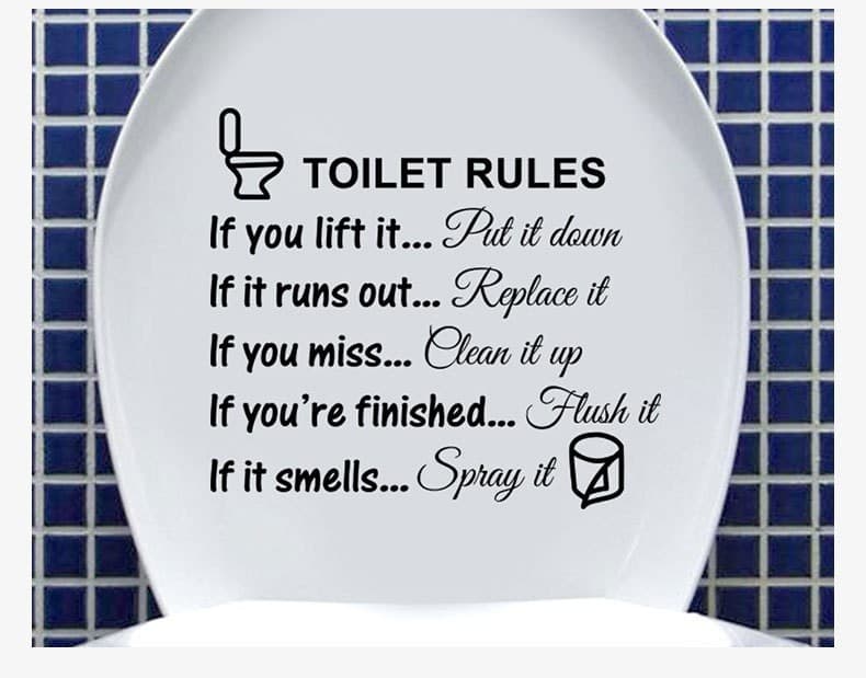 English carved toilet stickers European and American motto wall stickers decorative stickers self-adhesive wholesale can change the name TR0455