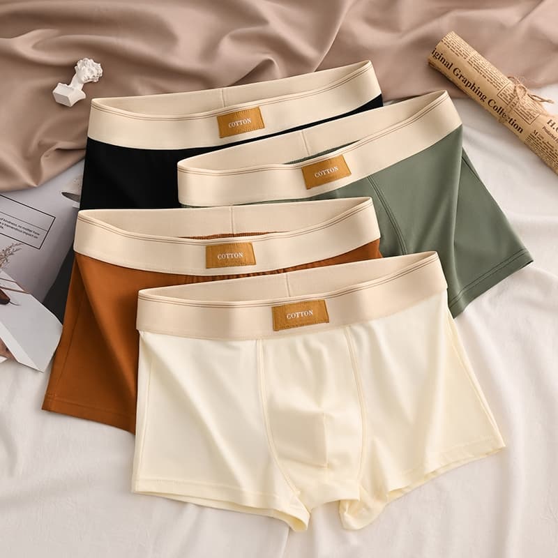 Factory Direct Men's Boxer Briefs Antibacterial Cotton Underwear Shorts Pure Cotton