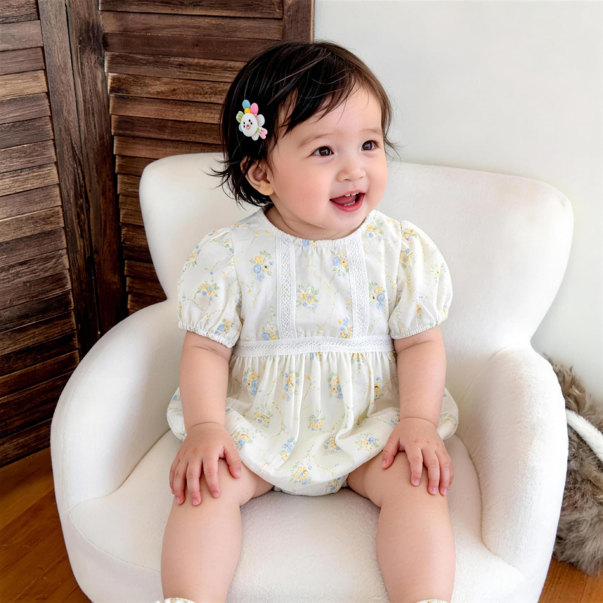 ing new summer Korean style baby girl's floral romper girl's stylish princess dress sister's dress