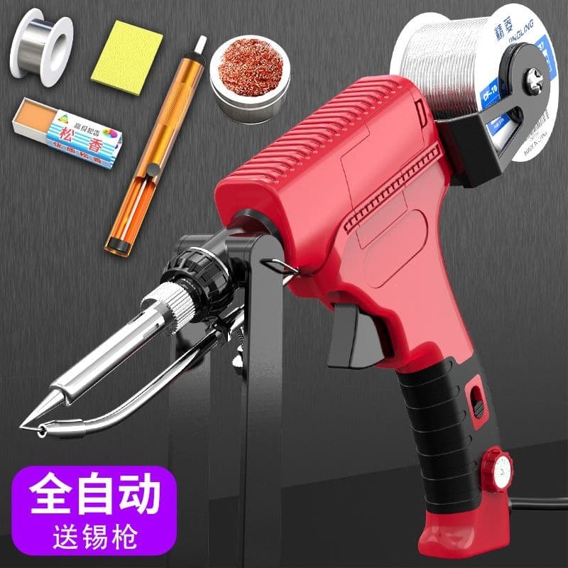 New Generation Temperature Adjustable Soldering Iron, Home Use Automatic Wire Feed Soldering Gun, Portable Internal Heating Electric Soldering Welding Tool