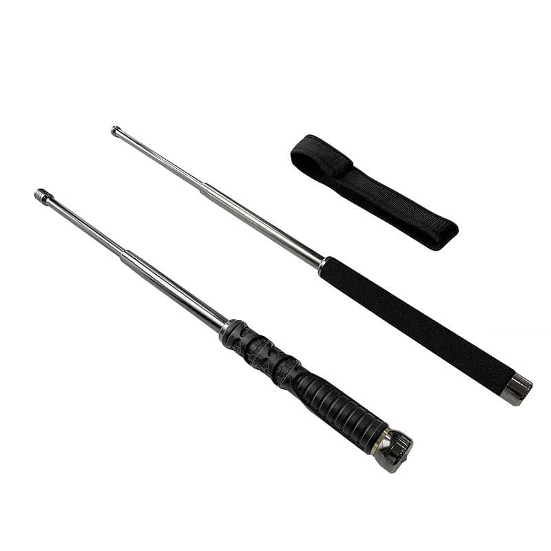 Self-Defense Weapon Expandable Baton Whip Car Security Baton Sponge Handle Three-Section Telescopic Baton