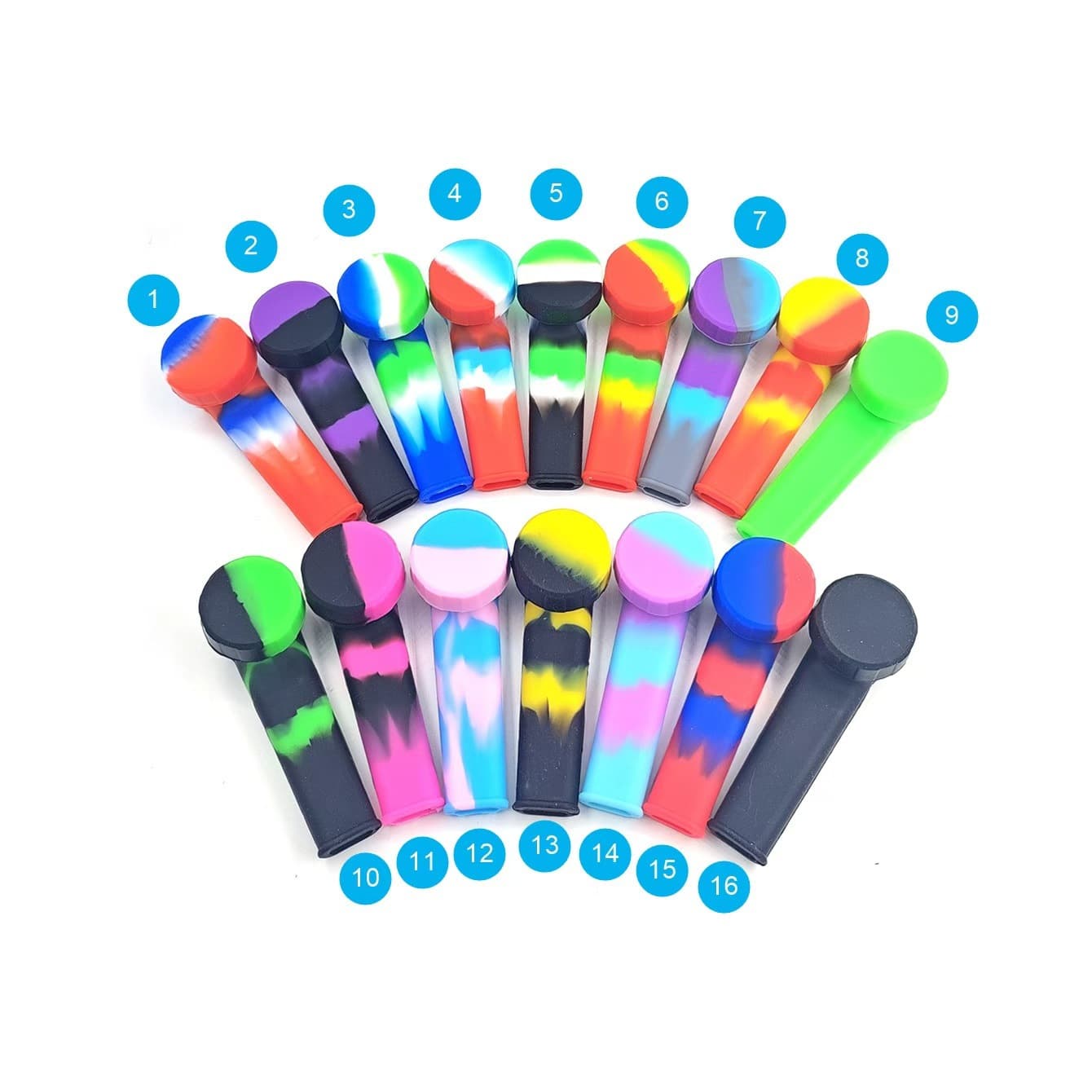 Factory Wholesale Silicone Pipes, Various Styles of Silicone Smoking Accessories, Custom Logo Design Available