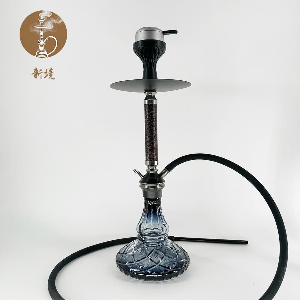 Premium Arabic Hookah Set High-End Medium Glass Single Tube Smoke Hookah for Trendy Use