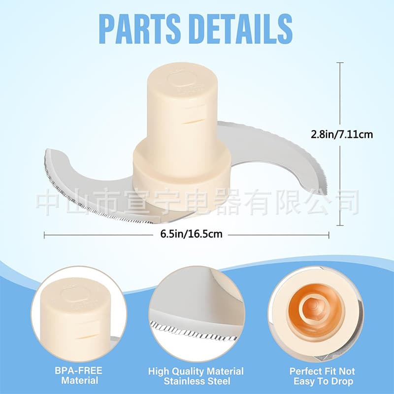 DLC-001TXB Replacement Stainless Steel Blade 14-Cup S-Blade for Cuisinart