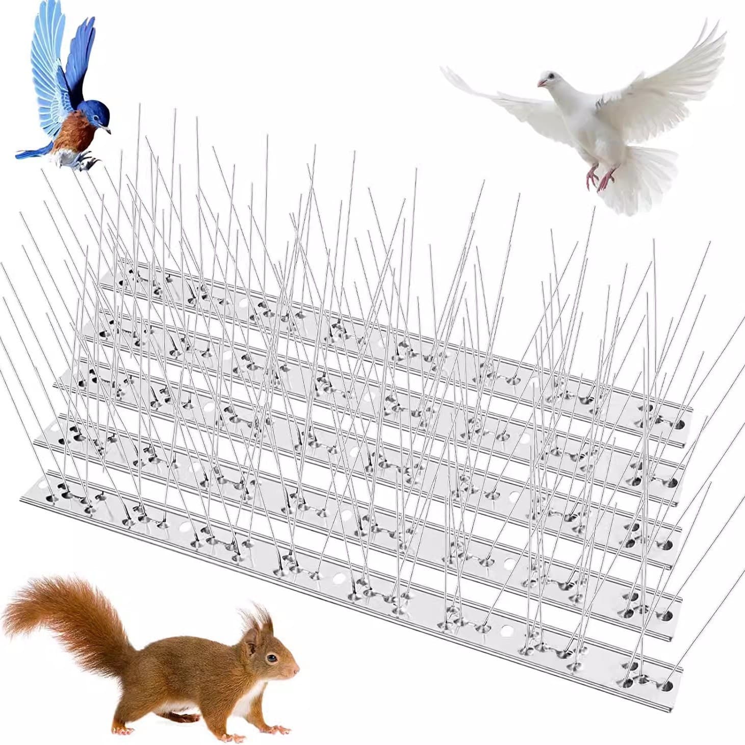 Stainless Steel Anti-Bird Spikes, Roof Anti-Bird Spikes, Anti-Theft Window Anti-Bird Spikes, Home Balcony Roof Anti-Cat and Anti-Pigeon